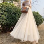 Jupe tulle 3 couches princesse extensible plisse femme - type 07