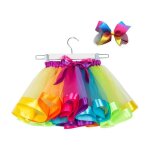 Jupe tutu color�e en tulle arc - en - ciel pour filles jupon de princesse pour enfants - rouge - rt075 ...