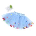 Jupe tutu en dentelle et maille douce pour fille jupon de princesse � fond sauvage bleu