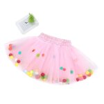 Jupe tutu en dentelle et maille douce pour fille jupon de princesse � fond sauvage rose
