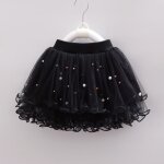 Jupe tutu en maille avec perles pour fille v�tements de danse d�t� noir