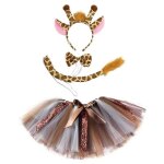 Jupe tutu en tulle pour fille tenue animale costume de anniversaire dhalloween girafe