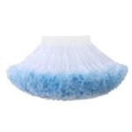 Jupe tutu en tulle pour fille tenue de bal de princesse pour ixde ballet spectacle - bleu - bleu