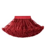 Jupe tutu en tulle pour fille tenue de bal de princesse pour ixde ballet spectacle - rouge - rouge