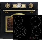 Kaiser eh 6355 em + kct 6703 four lectrique encastrable rtro 60cm 67l + plan de cuisson vitrocramique ...