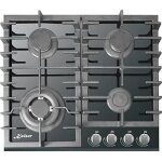 Plaque de cuisson � gaz - kaiser - kcg 6383 - 60 cm - 4 br�leurs - verre tremp� - 38 kw wok