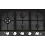 Plaque de cuisson  gaz - kaiser - kcg 9387 turbo - 90 cm - verre noir - 5 zones