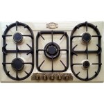 Table de cuisson  gaz - kaiser - kg 9325 elfem - 90 cm - 5 brleurs - ivoire