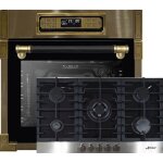 Kaiser set four eh 6726 ad + kcg 9386 retro four encastrable 80lfour �lectrique + table de cuisson gazcuisini� ...