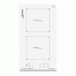 Kaiser table de cuisson  induction verre blanc facette avant 30 cm domino table de cuisson  induction ...