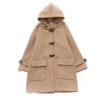 Kaki solide longue trench manteau corne bouton dcontract femmes automne hiver  manches longues preppy ...