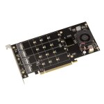 Kalea - informatique carte pcie 3. 0 x16 pour 4 ssd m. 2 nvme (m / b + m key) chipset plx8747 128gbps ...
