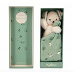Kaloo - k226001 - doudou carre douceur chien vert - 18 cm