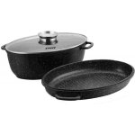 Cocotte kamberg - 3 pi�ces - fonte daluminium - rev�tement type pierre - tous feux dont induction