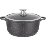 Kamberg - faitout 28 cm - fonte daluminium - revtement type pierre - couvercle en verre - tous feux ...