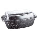 Kamberg - plat � four 40x22 cm - fonte daluminium - rev�tement type pierre - 2 en 1 - tous feux dont ...