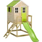 Kangui maison de jardin enfant ext�rieur - cabane en bois avec plateforme et toboggan - toit �tanche ...