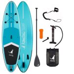 Kangui - stand up paddle 305cm sup gonflable + pagaie + sac � dos + pompe haute pression + leash + kit ...