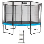 Kangui - trampoline de jardin 365 cm + filet de s�curit� + �chelle punchi bleu 360