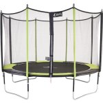 Kangui - trampoline de jardin 365 cm + filet de s�curit� jumpi vert / noir 360