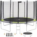 Kangui trampoline rond ralli 430 - avec filet chelle bche de protection et kit dancrage -  430 cm