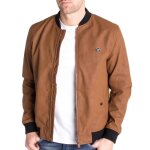Blouson bombers - kaporal - reika - brun fonc - taille l - 100% viscose