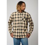 Kaporal - chemise � carreaux noire et beige homme 100% coton berco