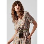 Robe femme - kaporal - colin - imprim� fantaisie - ceinture uni - poches lat�rales