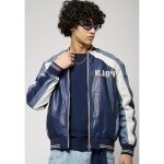 Kaporal - veste en cuir bleu homme last