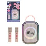 Karaok� bluetooth stitch - lexibook - 2 microphones sans fil - batterie rechargeable int�gr�e - bluetooth ...