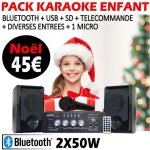 Karaok� bluetooth usb + micro + ampli + enceintes pa dj sono famille anniversaire noel cadeau enfant ...
