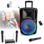 Karaoke enfants adultes + 3 micros sans fil + enceinte 800w bluetooth usb sd idal fte famille nol ...