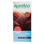 Kar�l�a chocolat sans sucres tablette chocolat noir 85% cacao 100g
