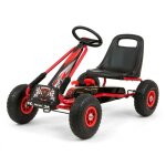 Kart � p�dales - milly mally - thor - rouge - si�ge baquet r�glable - 4 roues
