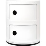 Table de chevet - kartell - 4966 - 03 - blanc - 1 tiroir - plastique - design contemporain