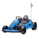 Karting lectrique pour enfants - oryxearth - bleu - batterie 12v - vitesse 3 - 5 km / h