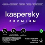 Antivirus - kaspersky premium 2025 - version t�l�chargement - 10 postes - abonnement 2 ans