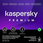 Kaspersky premium 2026 - (20 postes - 2 ans) version t�l�chargement