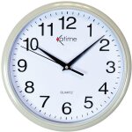 Katime - pendule plastique ronde d. 26 - couleur al�atoire