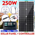 Kit panneau solaire - mioloe - kavolet 250w 12v - contrleur 20a - idal pour camping et bateau