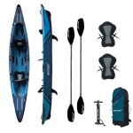 Kayak gonflable wattsup torpedo 2 places - 426x78 cm (139x31) - dropstich 100% haute pression - pack ...