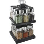 Carrousel � �pices - cook concept - tournant - � �tage - 16 pots en verre - noir