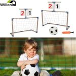 Kd� ensemble de 2 buts de football l79xp35xh78 cm cage de foot cadeaux pour enfant entra�nement avec ...