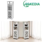 Kedia. armoire de rangement pour salle de bain buanderie avec porte double �tag�res 78 * 22 * 22cm pour ...