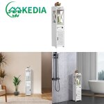 Kedia. armoire de salle de bain meuble de rangement blanc moderne multi - usage � porte unique pour couloir ...