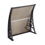 Auvent de porte dentr�e toit marquise en polycarbonate kedia - 60x100 cm - protection contre la pluie ...