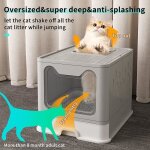 Kedia. bac � liti�re pliable pour chaton � parois hautes pot pour chat ferm� facile � nettoyer (gris) ...