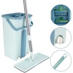Kedia. kit balai et seau essoreur balai microfibre plat convient � tous types de sols