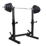 Kedia - rack squat repose halt�re r�glable musculation - charge max. 200 kg - noir