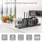 Kedia. rangement couvercle casserole avec compartiments parfaite pour les ustensiles de cuisines protege ...